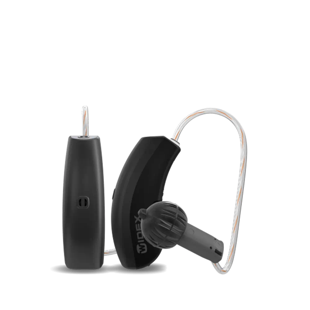 Widex Moment RIC 10 hearing aid front view | Mumbai, Pune & Nagpur